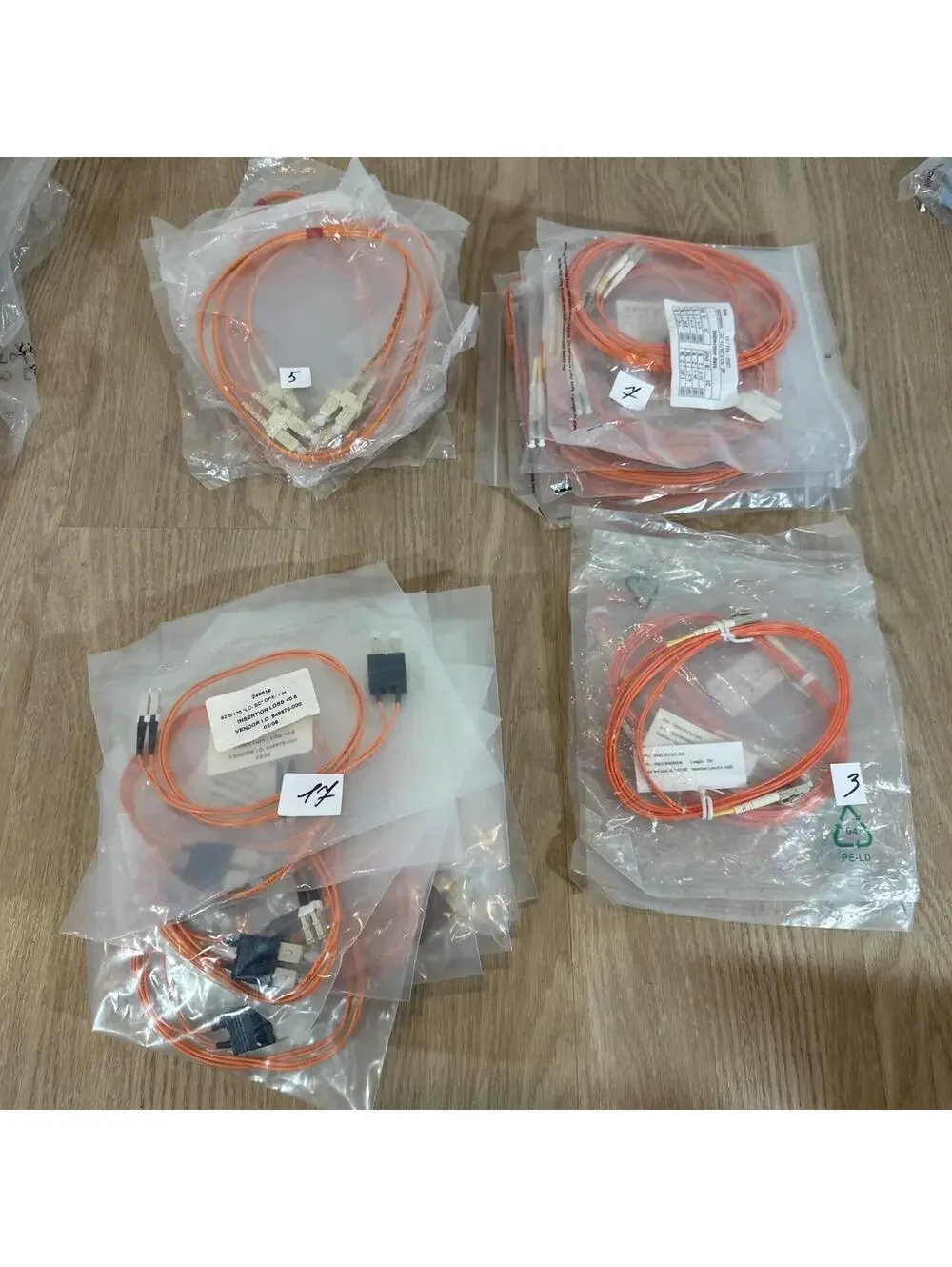 32ps 1m/2m/3m LC-SC Duplex 62.5/125 OM1 Multimode Fiber Patch Cable Orange Optic
